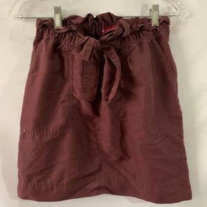 Ruched Waist Mini Skirt